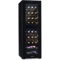 Klarstein Shiraz 39 Duo Weinkühlschrank 2 Zonen 105l 34 Flaschen Schwarz