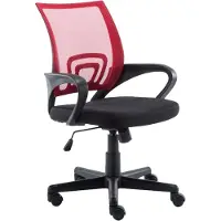 DELUKE Bürostuhl PARIS - 88x56x54, Rot | Kunstleder | Kunststoff Gestell | ergonomische Bürostühle Homeoffice Stuhl mit Rollen