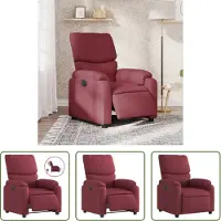 The Living Store Relaxsessel Elektrisch Weinrot Stoff