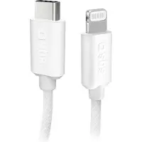 SBS TECABLETISSUETCL, 1,5 m, Lightning, USB C, Männlich, Männlich, Weiß
