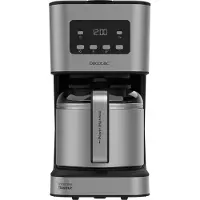 Cecotec Coffee 66 Drop & Thermo Time, Filterkaffeemaschine, 1,2 l, Gemahlener Kaffee, 950 W, Schwarz, Silber