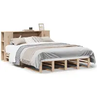 Syfax Massivholzbett mit Regal ohne Matratze 135x190 cm Massivholz