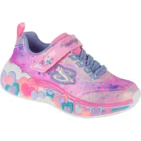 SKECHERS Sneaker "ETERNAL HEART LIGHTS" Blink,-Klettschuh mit Herz-Applikation, Größenschablone zum Download