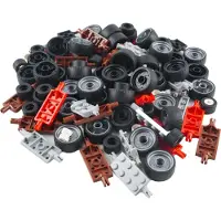 LEGO City 30 Achsen mit Rädern bunt gemischt - NEU! Teile 90x