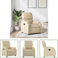 The Living Store Relaxsessel Creme Stoff
