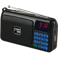 Powerplus Crow Tragbares Solar-FM-Radio und MP3-Player