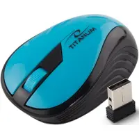Esperanza Titanum Wireless, rechts, Optisch, RF Wireless, 1000 DPI, Schwarz, Türkis