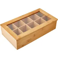 Kesper Teebox Bambus mit 10 Fächern