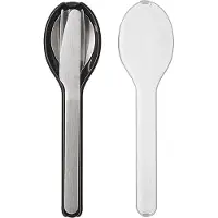 Mepal campinggeschirr - Besteck-Set Ellipse 3-teilig - Nordic black - Campingbesteck