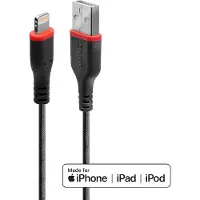 Lindy 31291, 1 m, Lightning, USB A, Männlich, Männlich, Schwarz