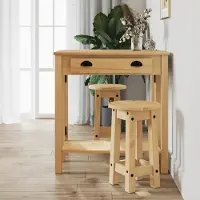 vidaXL "2026 Aktion" Barhocker 2 Stk. Massivholz Kiefer - DEMöbel9611247