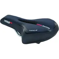 Prophete Wittkop Trekking-Sattel mit Geleinlage & Elastomerdämpfung, 5 Zonen für hohen Komfort, ergonomischer Fahrradsattel in Schwarz, ideal für lange Radtouren, druckentlastend & gesundheitsschonend