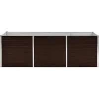 vidaXL Hochwertigen Möbel Beete - Braun Garten-Hochbeet Braun 240x80x77cm Verzinkter Stahl NEU1576080