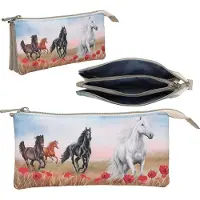 Depesche Federmäppchen TOPModel POPPY SAND - beige Schlampertasche mit Blumenmuster