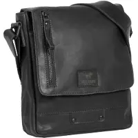 Mustang Leder Umhängetasche San Marino Leather Crossbody Bag Black schwarz