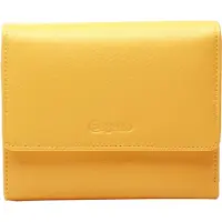 Esquire Leder Geldbörse Viktoria Flap Wallet Yellow gelb