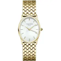 Rosefield OWGSG-OV01 Damen-Armbanduhr Oval Goldfarben/Perlmutt