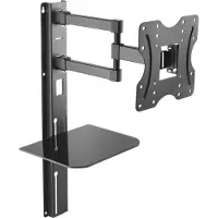 Macleans Fernseher TV Wandhalterung mit DVD Ablage Regal Halterung VESA 100-200 Halterung