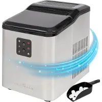 ProfiCook Eiswürfelmaschine schnelle Produktion - Eiswürfel in 10 Minuten, bis zu 12 kg Eis in 24 Std., Eiswürfel Maschine mit 2 Eiswürfelgrößen und 1,5L Wassertank inkl. Eis-Schaufel - PC-EWB 1253
