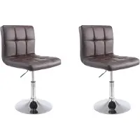 Mendler 2er Set Lounger HLO-CP53 V2 Kunstleder braun