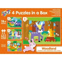 Jumbo Spiele 4 Puzzles in einer Schachtel - Im Wald