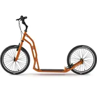 Yedoo S2020 Roller Scooter Tretroller - für Erwachsene und Teenager, bis 150 kg, mit Luftreifen 20/20 und verstellbarem Lenker Orange