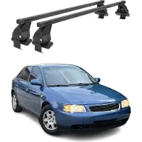 Menabo Dachträger Grundtäger für Audi A3 8L1 1996-2003 5Tür 50kg Stahl Schwarz
