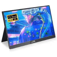 Lipa HDR-50 Portable Monitor 2K 13,3 Zoll - Externer Bildschirm - Portable Monitor für Laptop - Gaming Monitor