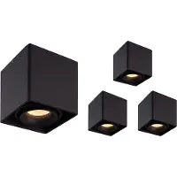 HOFTRONIC™ LED Aufbaustrahler 4x 4W 345lm 2700K Schwarz GU10 Dimmbar Schwenkbar