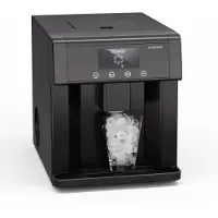 Klarstein Eiswürfelmaschine – Edelstahl-Eiswürfelbereiter, 3 Eiswürfelgrößen, 15 kg/24 h, Touch-Display, 3-Liter-Wassertank, Eiswürfelspender, Ice Maker, Schwarz
