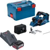 Bosch GHO 18V-26 Professional Akku Hobel 18 V 2,6 mm Brushless + 1x Akku 4,0 Ah + Ladegerät + L-Boxx