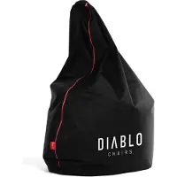 Diablo Chairs Gaming Sack XXL Sitzsack mit Füllung Gaming Sessel Beanbag EPS Perlen Polyester 110 cm x 100 cm Schwarz