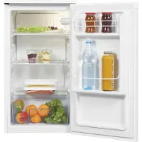 Exquisit KS85-V-091E Standkühlschrank, 45 cm breit, 75L, LED Beleuchtung, 2 Türablagen, Flaschenregal, weiß