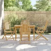 vidaXL Möbel Gartenstühle 4 Stk. Klappbar 53x66x99 cm Bambus - Esstischstuhl 3278514