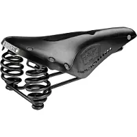 Brooks Flyer Carved, Fahrradsattel, Stadt, Schwarz, Einfarbig, Leder, Stahl