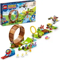 LEGO 76994 Sonic the Hedgehog Sonics Looping-Challenge in der Green Hill Zone, Baubares Spielzeug für Kinder, Jungen und Mädchen mit 9 Charakteren, darunter Dr. Eggman und Amy