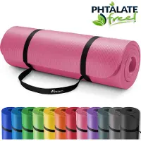 Tresko Yogamatte Fitnessmatte Gymnastikmatte Pilates 185x60x1,0cm Rosa