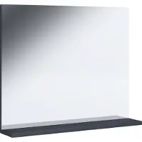VCM Badspiegel rahmenlos | Hängespiegel mit Ablage | modernes Design | Maße ca. H. 60 x B. 50 x T. 2 cm | Wandspiegel – Landos