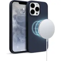 Crong , MagSafe Color Cover Hülle für iPhone 13 Pro Max, Marineblau