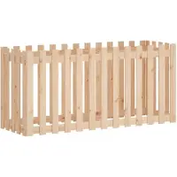 Syfax Hochbeet Lattenzaun-Design 150x50x70 cm Massivholz Kiefer