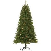 Grundig Giftsome Weihnachtsbaum Künstlich mit Lichtern 185 cm – Tannenbaum Künstlich aus Kunststoff – Weihnachtsbaum mit Beleuchtung