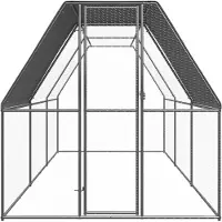 vidaXL Outdoor-Hühnerkäfig 2x6x2 m Verzinkter Stahl