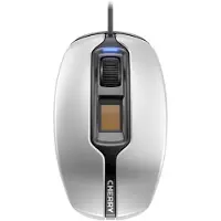 Cherry MC 4900 Kabelgebundene Fingerabdruck-Maus, Silber/ Schwarz USB, Beidhändig, Optisch, USB Typ-A, 1375 DPI, Schwarz, Silber