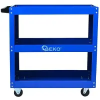 GEKO Professioneller Werkstattwagen JS-17A mit 3 Etagen und ergonomischem Griff - Ideal für Ordnung und Mobilität in Ihrer Werkstatt