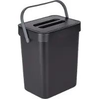 Wenko Abfalleimer Mülleimer Abfallsammler Bad WC Küche 5l schwarz Tago BO