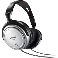 Philips TV-Kopfhörer SHP2500/00, Kabelgebunden, 15 - 22000 Hz, Musik, Kopfhörer, Schwarz, Silber