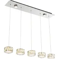 Globo Lighting Hängeleuchte Metall verchromt, LED