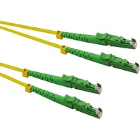 Roline LWL-Kabel duplex 9/125µm OS2, LSH/LSH, APC Schliff, LSOH, gelb, 3 m