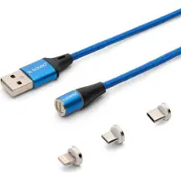 Savio cl-154 usb Kabel 1 m usb 2.0 usb c micro usb a/lightning blue