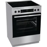 Gorenje Elektro-Standherd "GECS6C70", Energieeffizienz: A, silber (silberfarben), Herdsets, Knusprig genießen – ganz ohne Extra-Kalorien - dank AirFry-Funktion, Elektro-Standherd